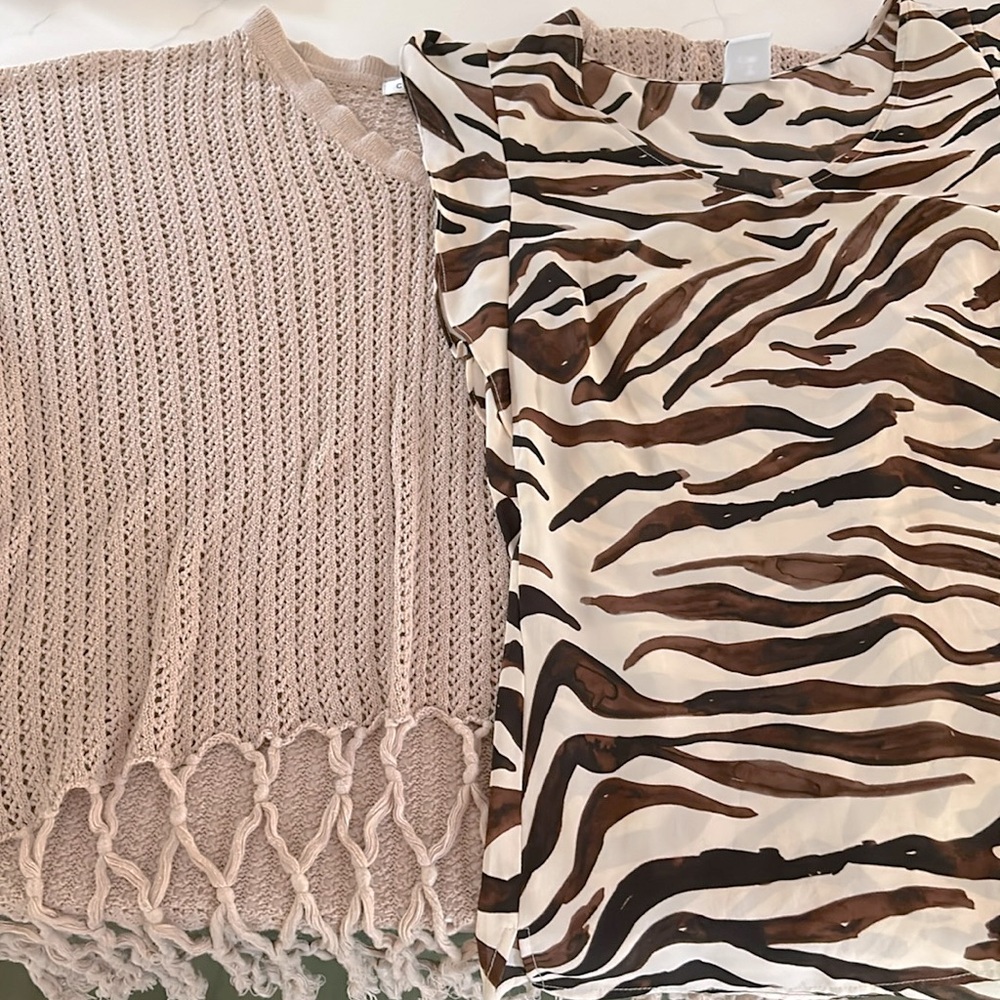 Lot of 2 CAbi tops - both size medium